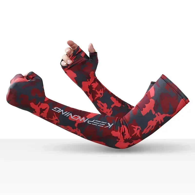 UV Protection Ice Silk Arm Sleeves – Cooling Cycling & Sports Sleeves for Men & Women