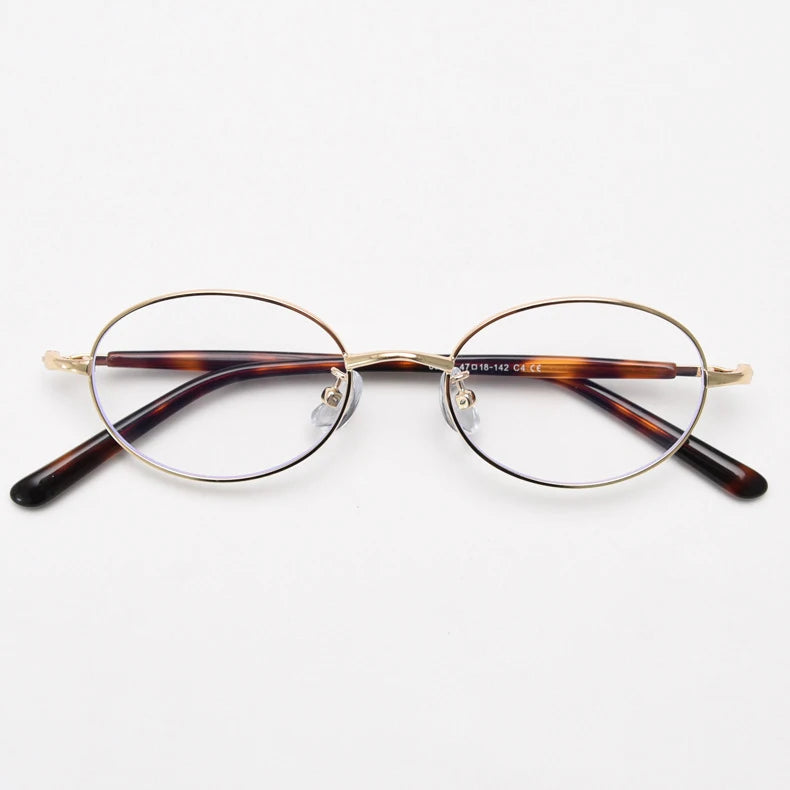 Oval Metal Spectacles Frames – Lightweight Eyeglass Frames for Men & Women