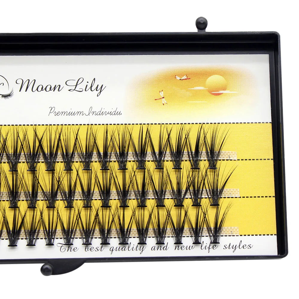 Moonlily Mink Super Cluster Eyelash Extension Natural 3D Russian Volume Faux Eyelashes Individual Lashes Makeup Cilia Cilias