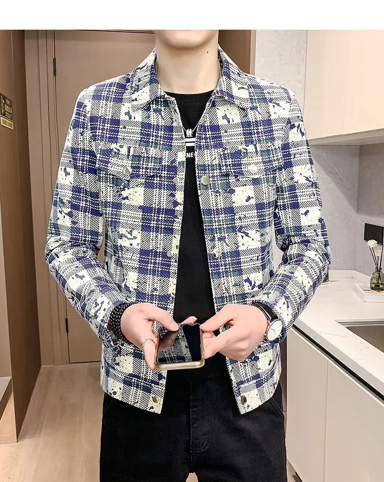 Men's Short Wool Blend Jacket – Thickened Warm Business Streetwear Overcoat