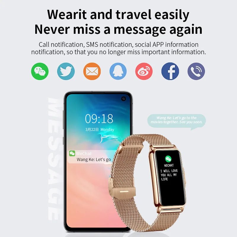 LIGE Women's Smartwatch – 1.47" Bluetooth Fitness Bracelet with Blood Oxygen & Sleep Monitor