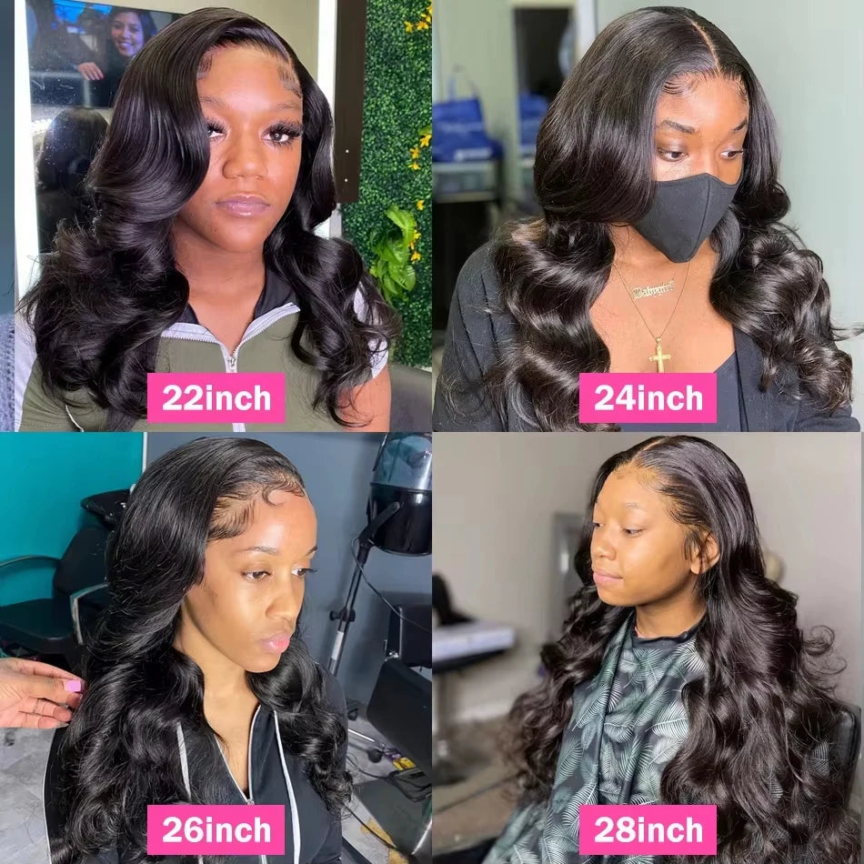 250 Density Natural Color Body Wave Human Hair Wigs 13X6 Hd Lace Frontal Wig 40 Inch Hd Lace Front Wigs Brazilian Hair For Women