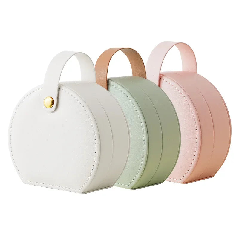 , Necklaces, Rings, PersonalizedGift of Bridesmaid Semicircular Portable Jewelry Box, Jewelry Storage Box,Used To Store Earrings
