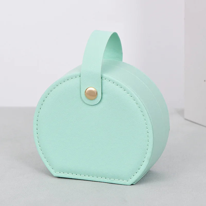 , Necklaces, Rings, PersonalizedGift of Bridesmaid Semicircular Portable Jewelry Box, Jewelry Storage Box,Used To Store Earrings