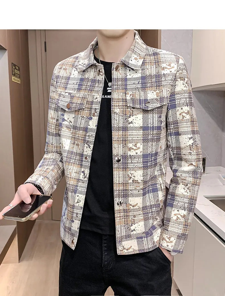 Men's Short Wool Blend Jacket – Thickened Warm Business Streetwear Overcoat