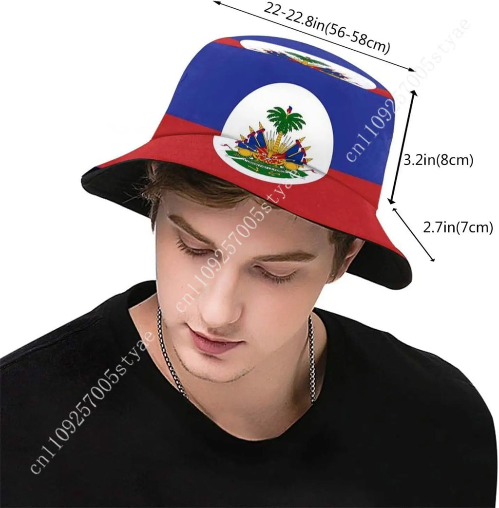 Haiti Flag Bucket Hat – Unisex Haitian Outdoor Fisherman Cap