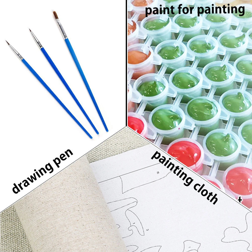 Paint By Numbers Night Park Scenery Kit | 40×50cm Frameless Canvas | DIY Acrylic Painting for Kids & Adults | Home Decor Gift