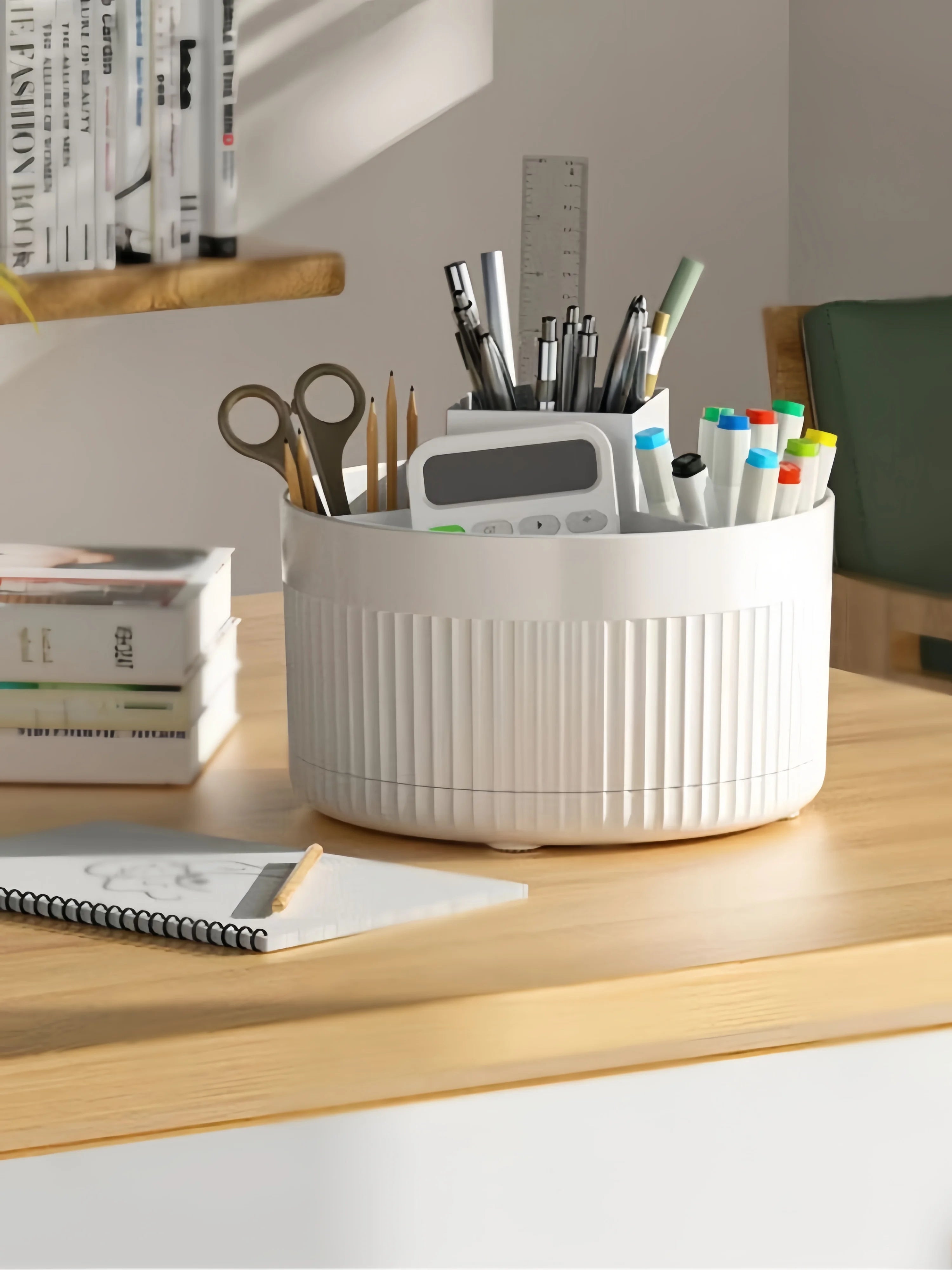 Desktop rotating storage box, makeup brush storage cylinder, cosmetics shelf, table dresser eye shadow brush pen cylinder