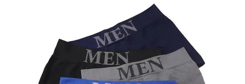 5 Pcs Men’s Boxer Briefs Breathable Soft Stretch Underwear High Elastic Comfortable Plain Color Shorts