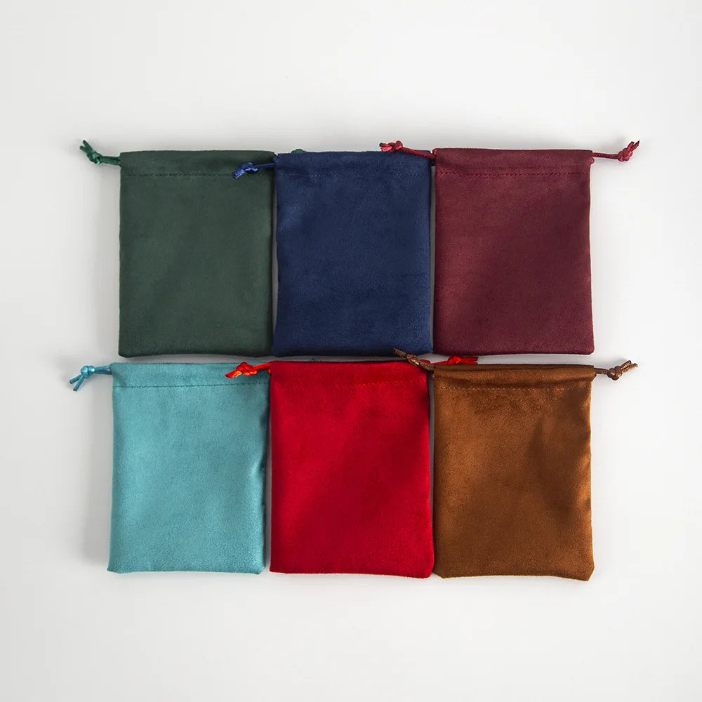 10pcs/Lot  Tinifu Blue Flannel Jewelry Packaging Velvet Drawstring Pouch for Cosmetic Makeup Pouches Chic Wedding Favor Gift Bag