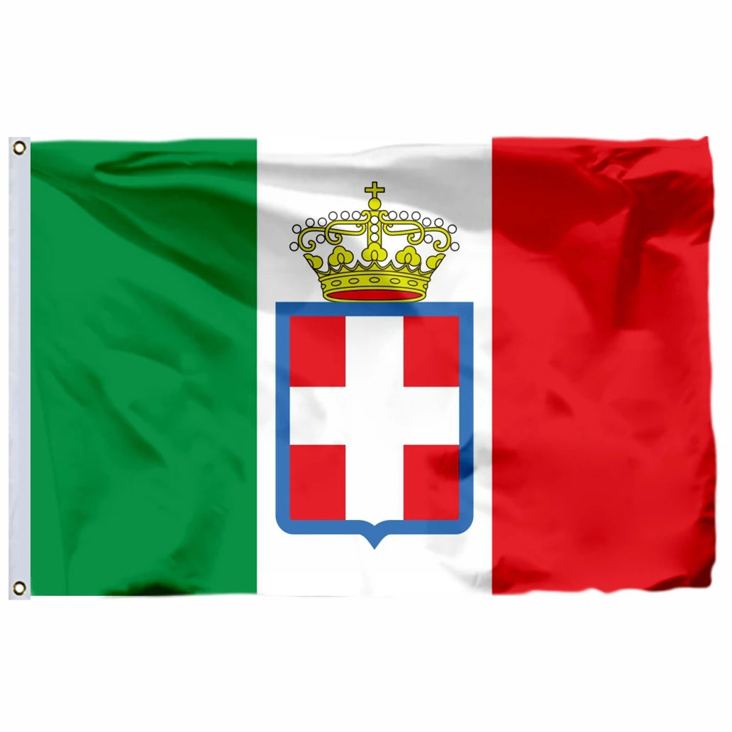 Italian National Flag – Durable Italy Tricolor Banner with Double Stitched Edges & Brass Grommets