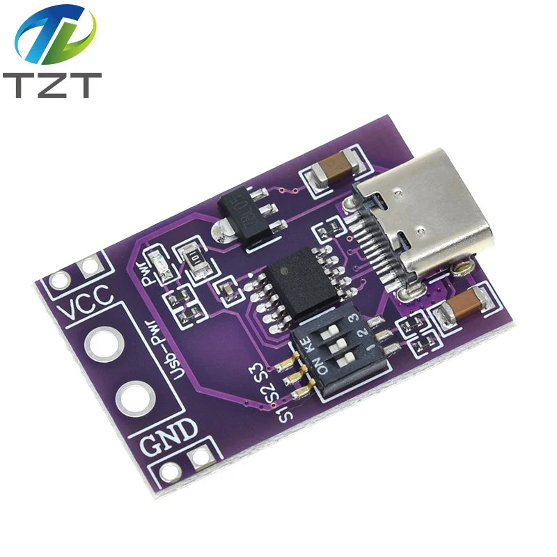 USB-C Fast Charge Trigger Module – QC AFC PD2.0 PD3.0 to DC Polling Detector for Notebook Power Supply