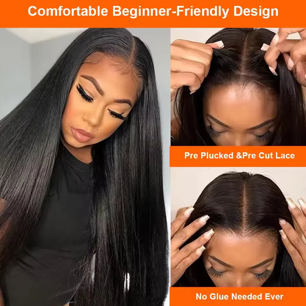 36 Inches Bone Straight Lace Front Wig Human Hair 13X4 Hd Lace Frontal Wig 13X6 Glueless Wig Human Hair For Black Women