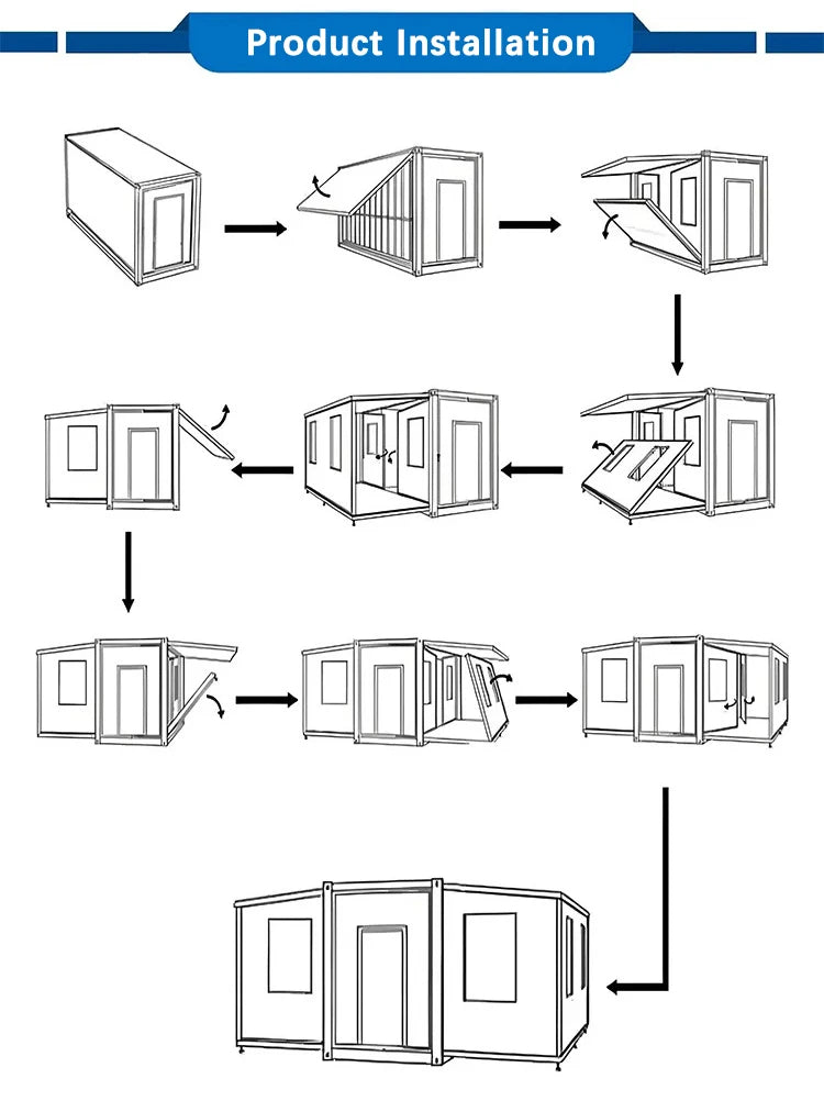 Expandable Container House Prefabricated Home Container Living Prefabricated Villa Prefab Mobile Tiny Home Container House