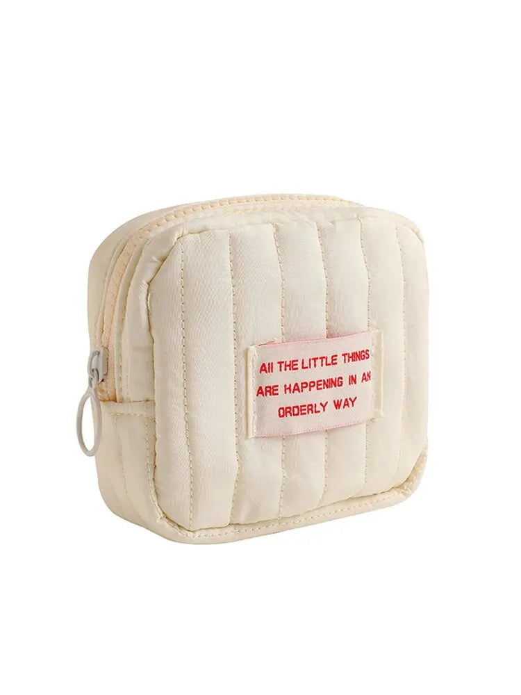 Square Small Makeup Bag Student Small Earphones Zero Wallet Girl Portable Lipstick Storage Bags Korean