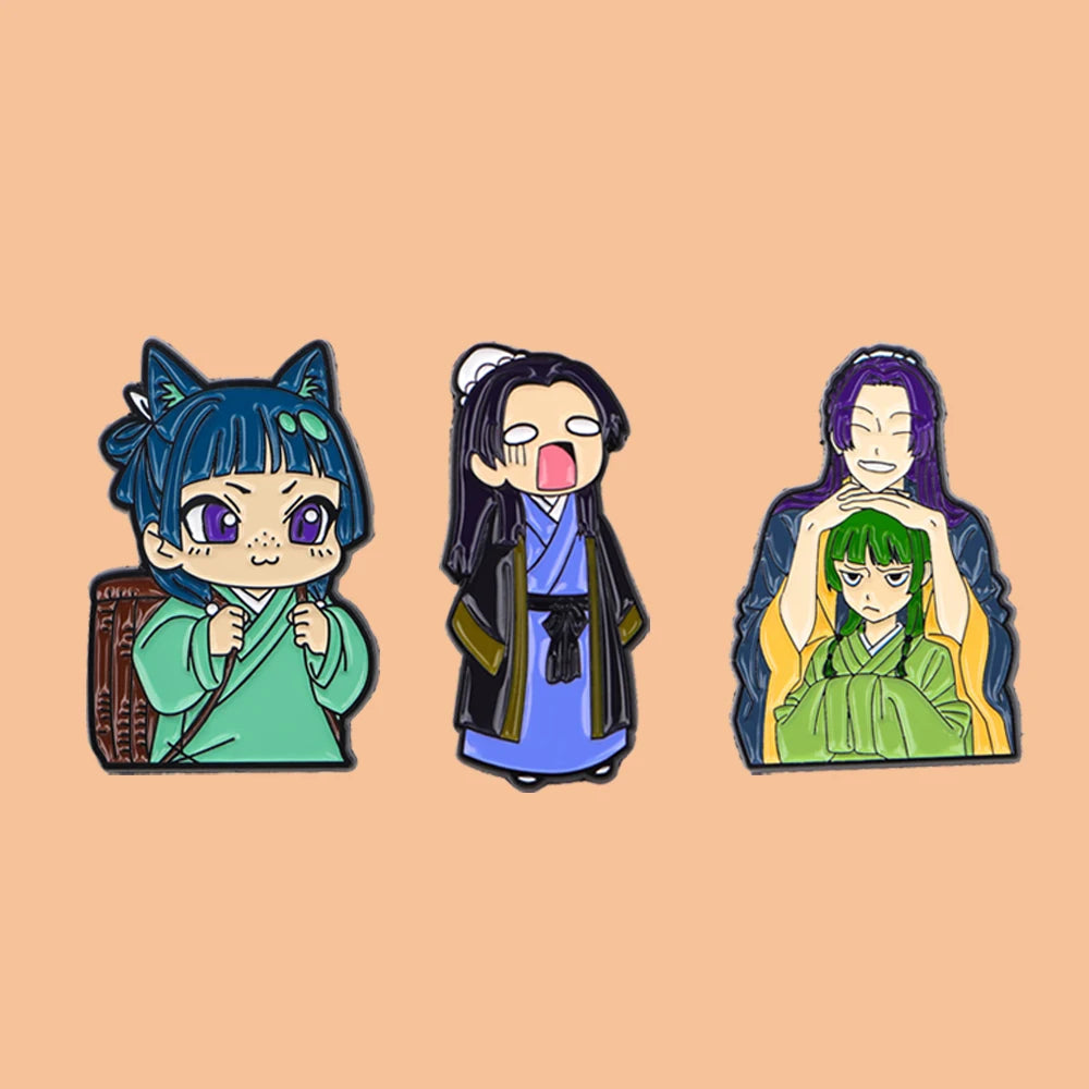 Cute Girls Enamel Pin Anime Characters Brooches on Clothes Badge Bag Clothes Kawaii Cat Lapel Woman Men Jewelry Fans Adults Gift