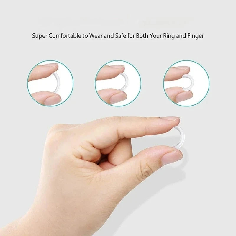 Ring Size Adjuster Soft Silicone 8-Piece Set Comfortable Non-Slip Jewelry Tool for Engagement Wedding Jewelry Making