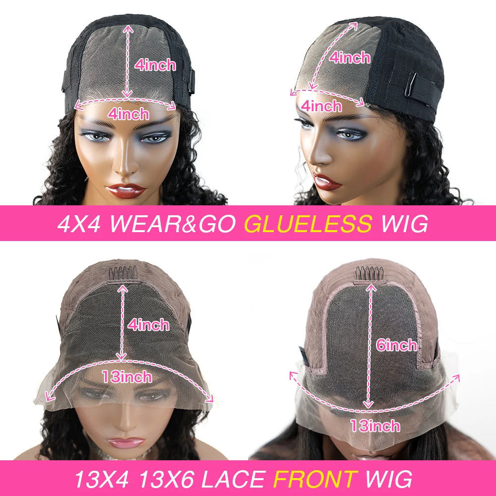 Water Wave HD Lace Wig | 4x4, 13x4 & 13x6 | 100% Human Hair | Glueless Wear & Go