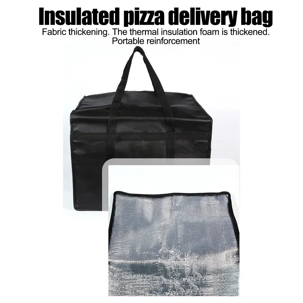 1pc Pizza Delivery Bag Non-woven Fabric Insulated Pizza Delivery Bags Grocery Food Bag Portable Bag Replacement Parts