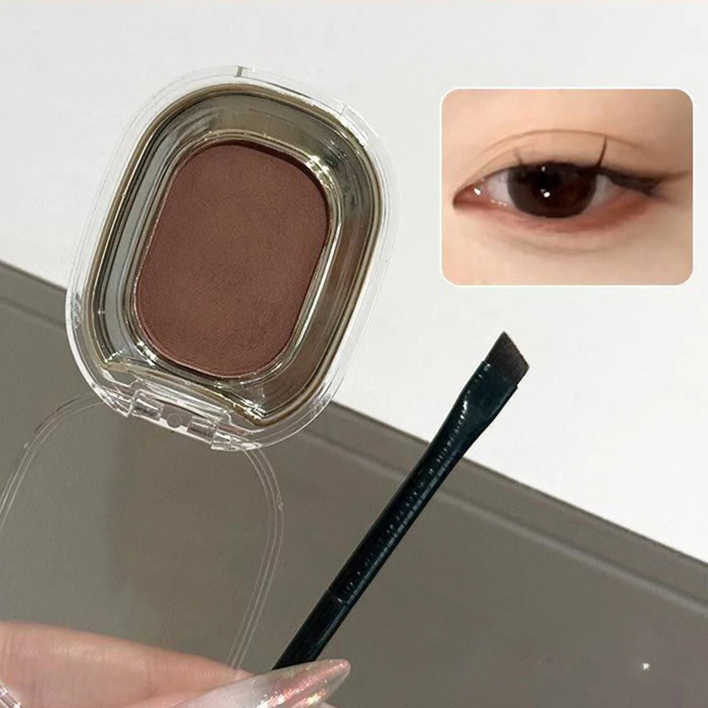 Monochrome Matte Brick Red Eyeshadow Silky Brown Powder Palette Waterproof Lying Silkworm Eyeliner Aegyo-sal Under Eye Makeup