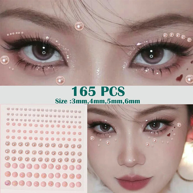 165PCS Non Piercing Lip Nails Sticker Selfadhesive Waterproof Reusable Fake Lip Nail Eyebrow Nose Ring Body Belly Button Jewelry