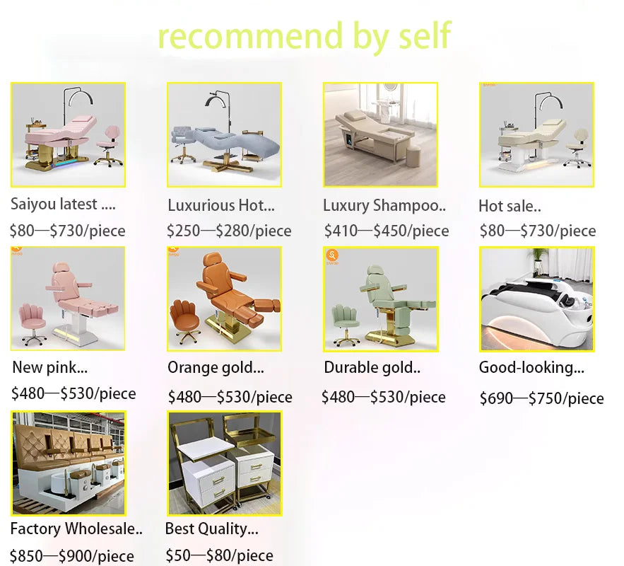 Professional Beauty Salon Bed – 3 or 4 Motor Metal Base with Manual & Remote Control