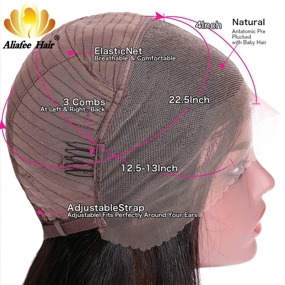 Ombre Blonde Short Bob Lace Front Wig | 200% Density | 13x4 Transparent Lace | 100% Brazilian Remy Hair