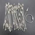 10pcs Keychain Rope Stainless Steel Wire Cable Loop Screw Lock Gadget Ring Keyring Circle Camp Hanging Outdoor Tool Accessories