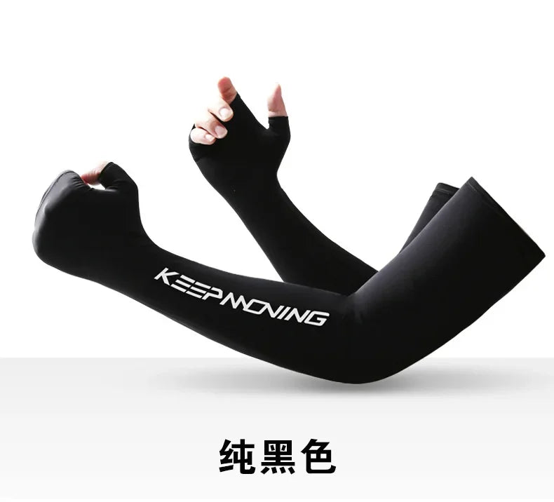 UV Protection Ice Silk Arm Sleeves – Cooling Cycling & Sports Sleeves for Men & Women