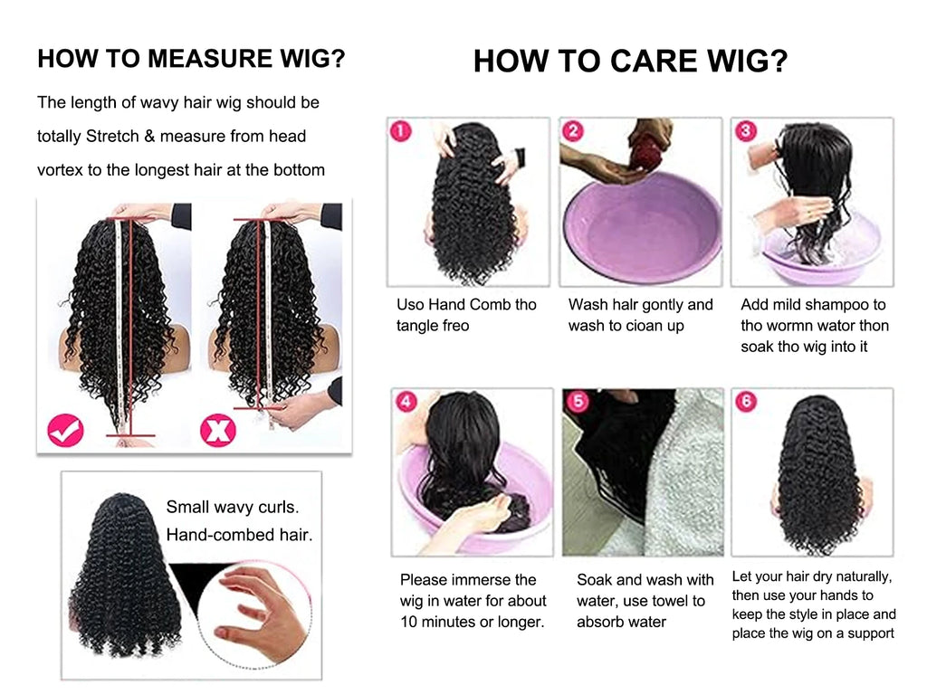 40 46 Inch Deep Wave 13x6 13x4 Hd Lace Front Human Hair Wig 250 Density Water Curly 360 Lace Frontal Wigs Human Hair For Women