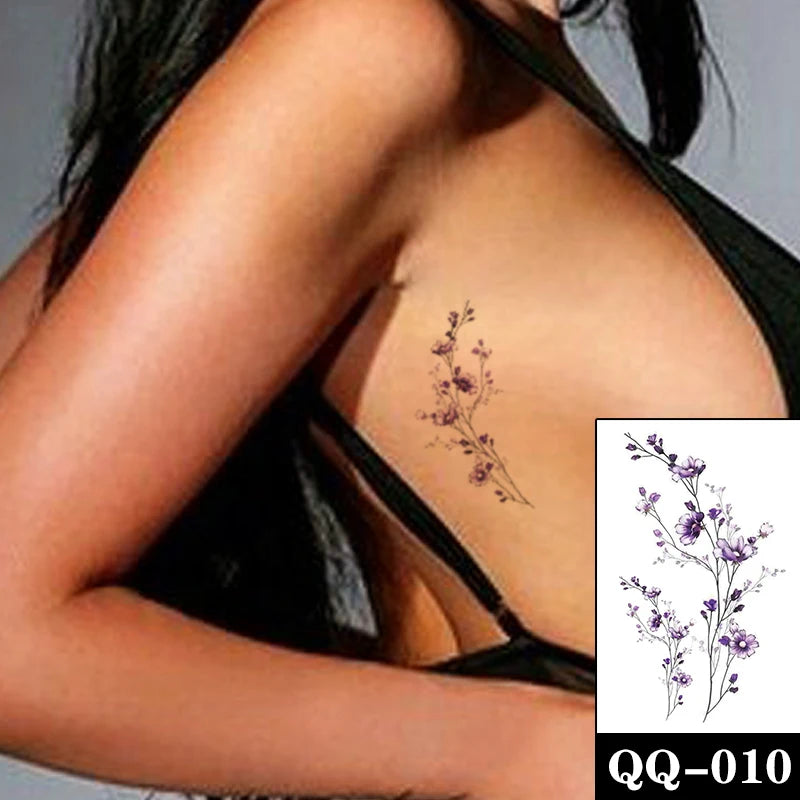 Sexy Red Lips Water Transfer Tattoo – Waterproof Body Art 10.5x6cm