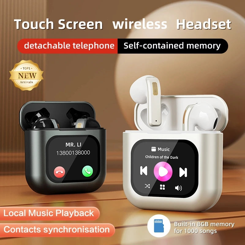 Summit Original Touchscreen ENC Wireless Headset – 2025 Latest Noise-Cancelling Bluetooth Earphones