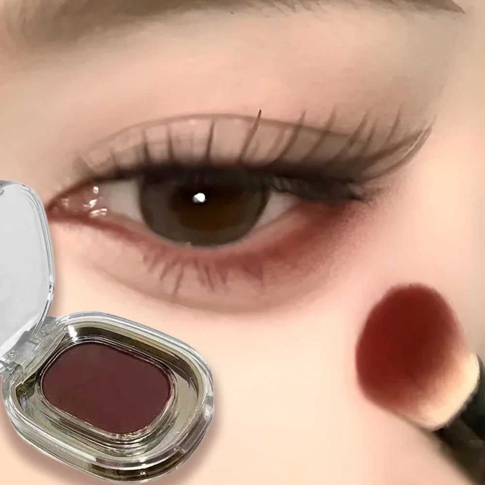Monochrome Matte Brick Red Eyeshadow Silky Brown Powder Palette Waterproof Lying Silkworm Eyeliner Aegyo-sal Under Eye Makeup
