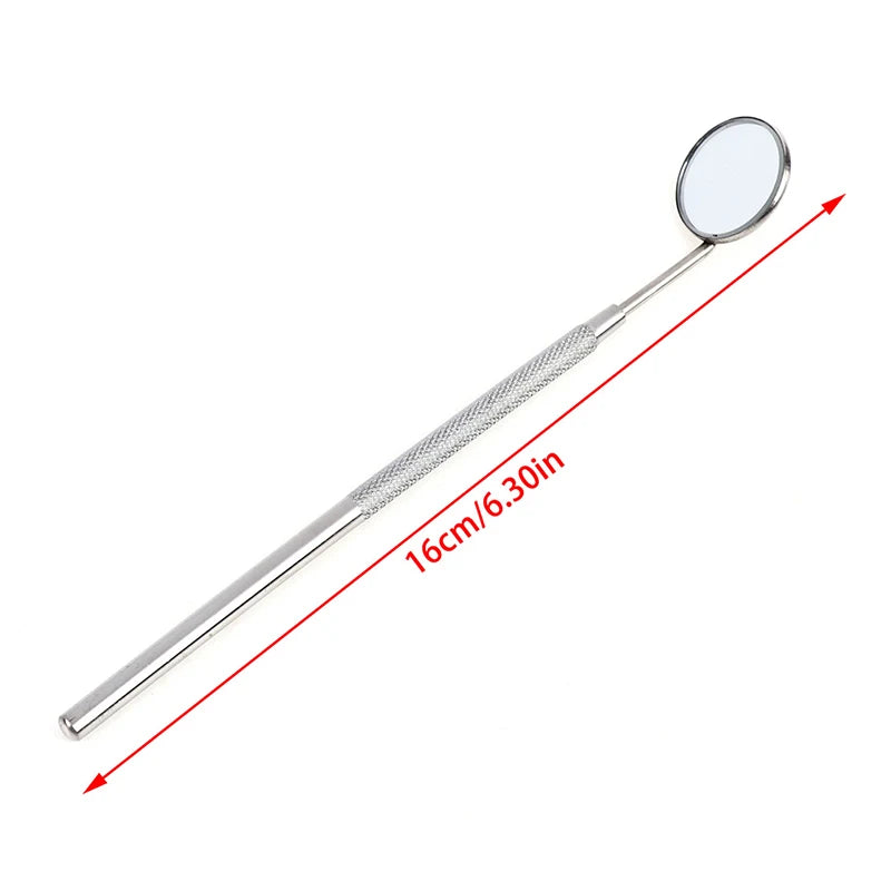 NIGF 1pc Stainless Steel Dental Oral Mirror Eyelash Extension Teeth Whitening Cleaning Tool Makeup Tool Handle Mirror