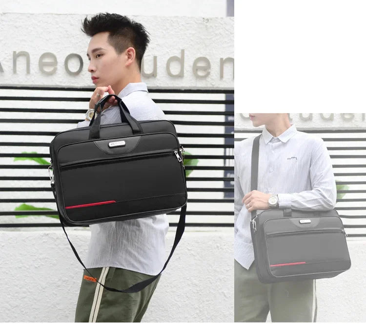 Oxford Cloth Laptop Bags Men Large Capacity Briefcase Business Travel Shoulder Pouch