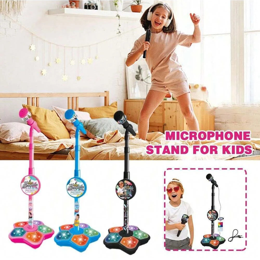 Kids Karaoke Microphone Stand – Portable Children's Electronic Karaoke Machine for Parties