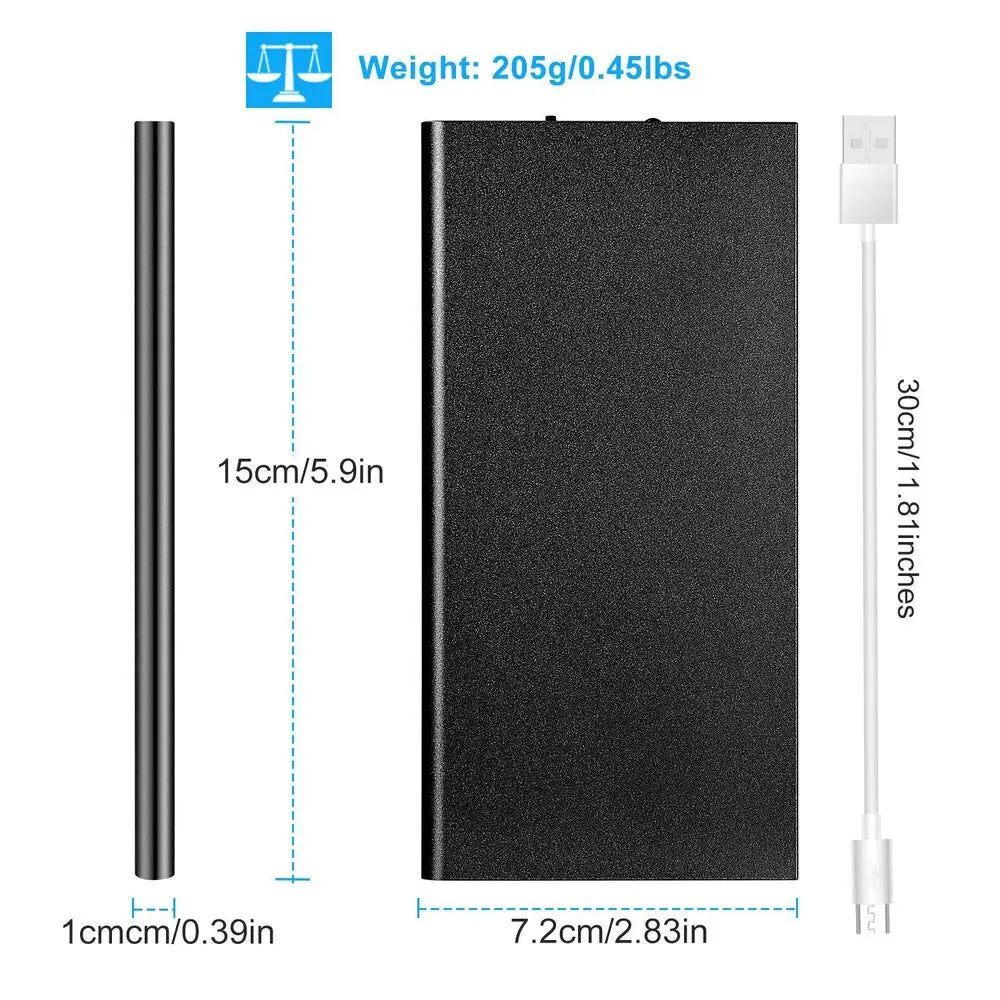 20000mAh Portable Power Bank – USB 5V/2.1A Battery Pack with Flashlight for Heated Gear & Phones