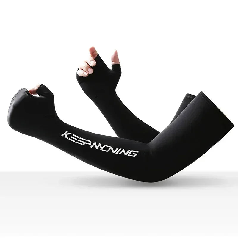 UV Protection Ice Silk Arm Sleeves – Cooling Cycling & Sports Sleeves for Men & Women