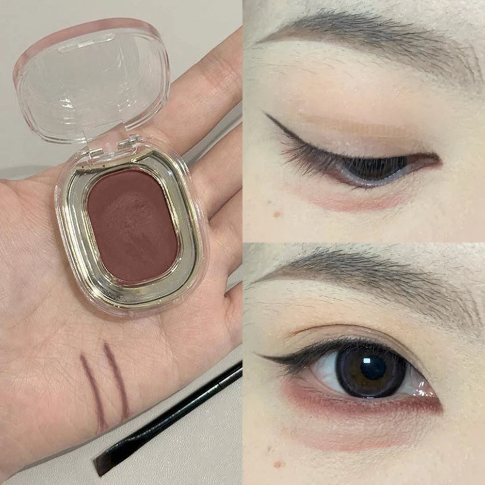 Monochrome Matte Brick Red Eyeshadow Silky Brown Powder Palette Waterproof Lying Silkworm Eyeliner Aegyo-sal Under Eye Makeup