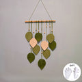 Boho Macrame Leaf & Feather Wall Hanging | Handmade Tapestry Wall Art | Living Room Bedroom Boho Home Decor