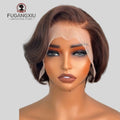 Short Pixie Cut Straight Bob Wig 13x4 Lace Front Human Hair Wigs Pre plucked Pixie Cut Transparent Lace For Women #4