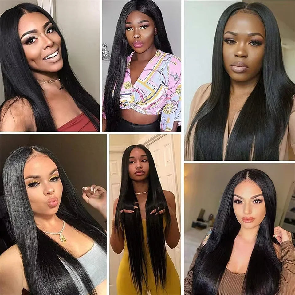 16-34Inch Straight V Part Human Hair Wigs Straight Brazilian Wig For Women Cheap U part Human Hair Head Clip In Half Wig No Glue
