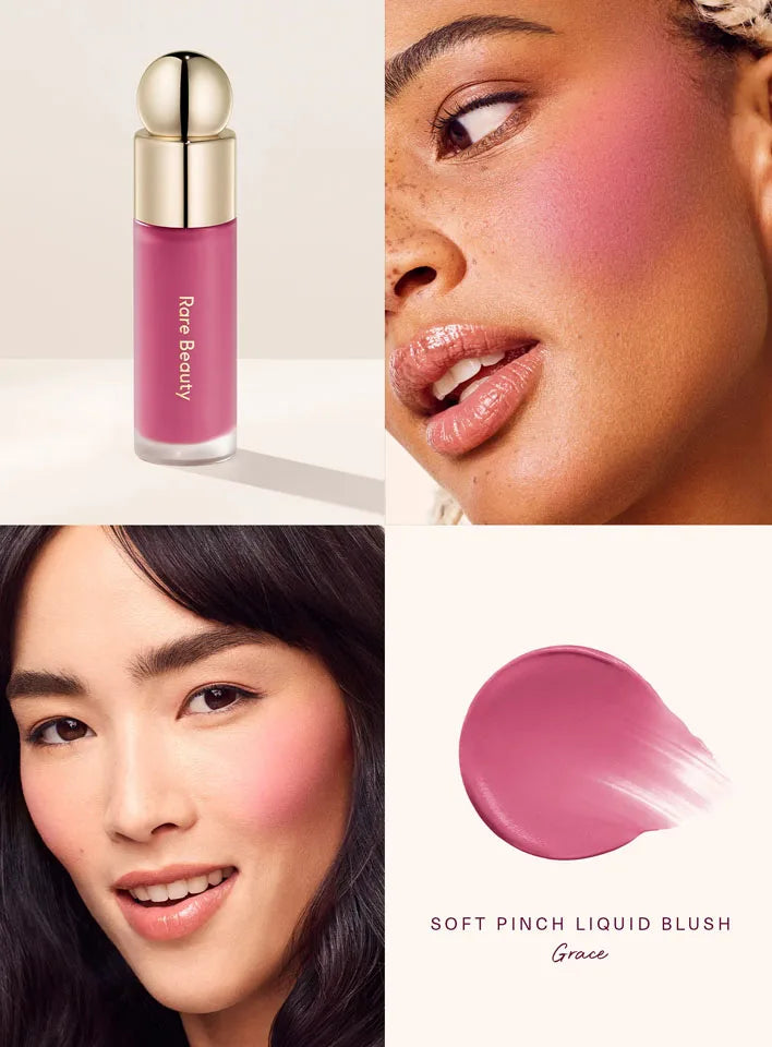 Rare Beauty Creamy Powder Blush – Soft Focus Luminous Glow Buildable Pigment